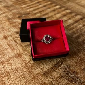 NWOT Ruby and Cubic Zirconia Ring